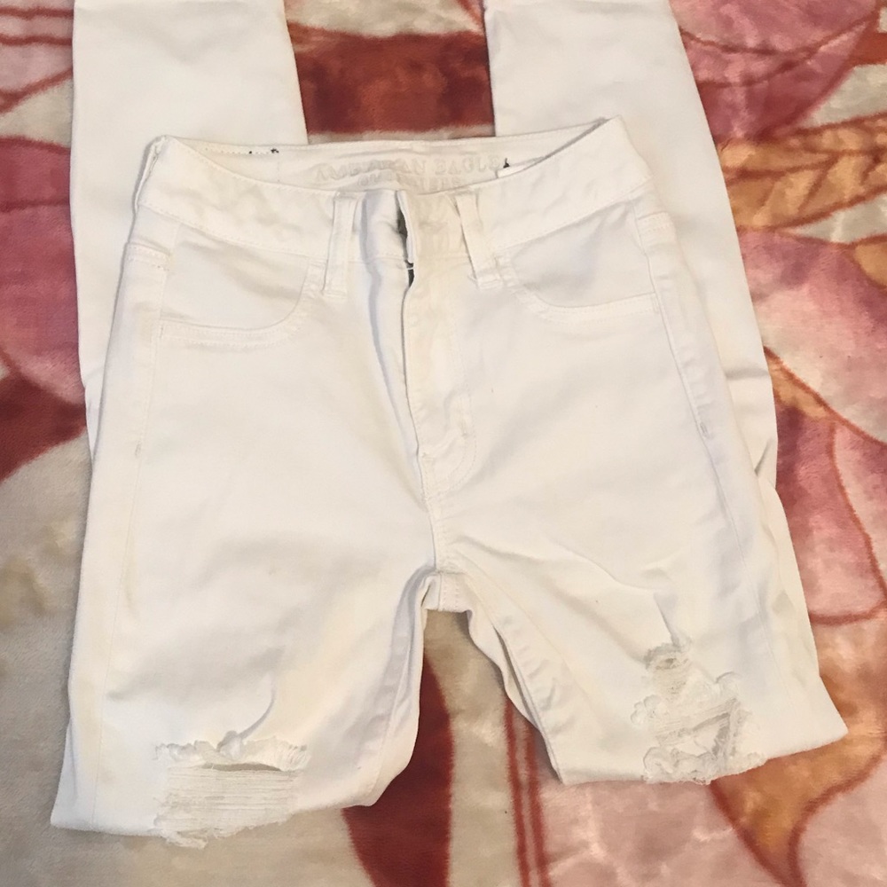 American Eagle White Jeggings